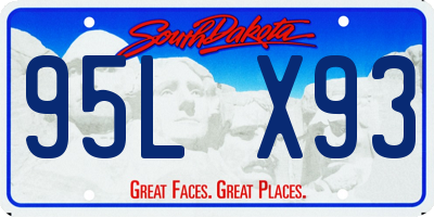SD license plate 95LX93