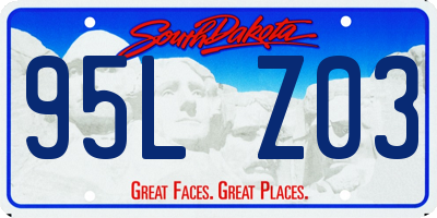 SD license plate 95LZ03