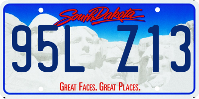 SD license plate 95LZ13