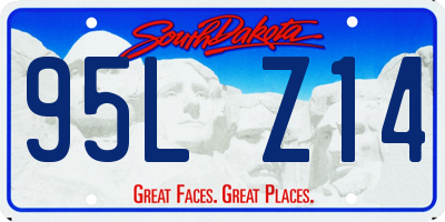 SD license plate 95LZ14