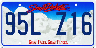 SD license plate 95LZ16