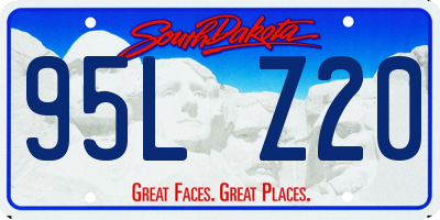SD license plate 95LZ20