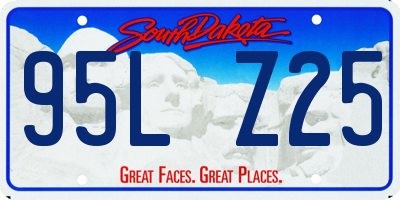 SD license plate 95LZ25