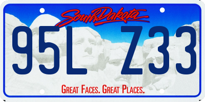 SD license plate 95LZ33
