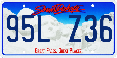 SD license plate 95LZ36