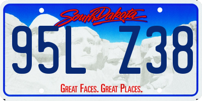 SD license plate 95LZ38