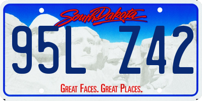 SD license plate 95LZ42