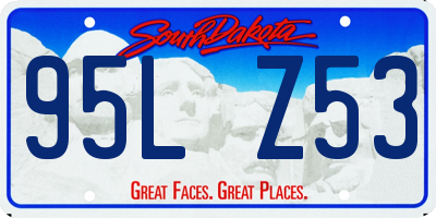 SD license plate 95LZ53