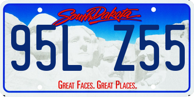 SD license plate 95LZ55