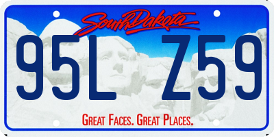 SD license plate 95LZ59