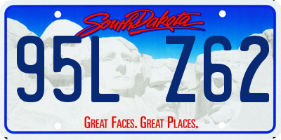 SD license plate 95LZ62