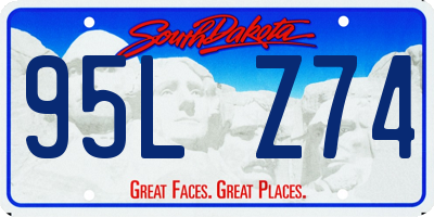 SD license plate 95LZ74