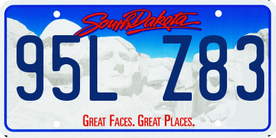 SD license plate 95LZ83