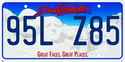 SD license plate 95LZ85