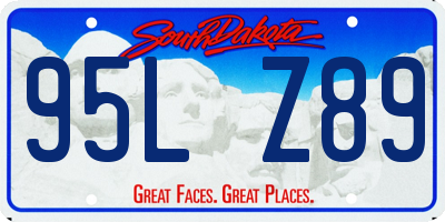 SD license plate 95LZ89