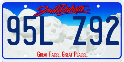 SD license plate 95LZ92