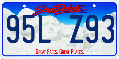 SD license plate 95LZ93