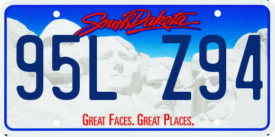 SD license plate 95LZ94