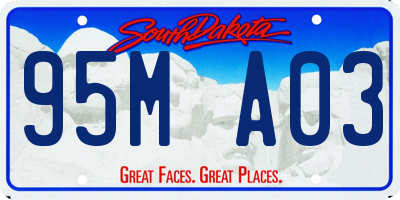 SD license plate 95MA03
