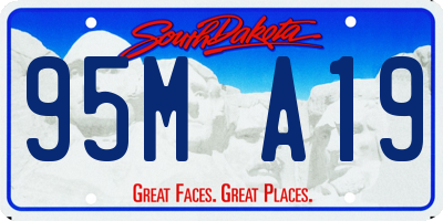 SD license plate 95MA19