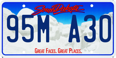 SD license plate 95MA30