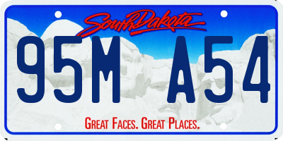 SD license plate 95MA54