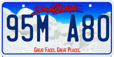 SD license plate 95MA80