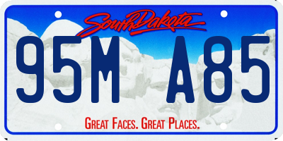 SD license plate 95MA85
