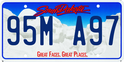 SD license plate 95MA97