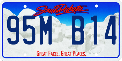 SD license plate 95MB14