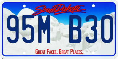 SD license plate 95MB30