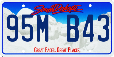 SD license plate 95MB43