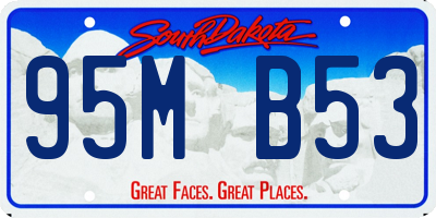 SD license plate 95MB53