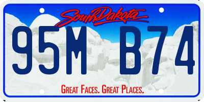 SD license plate 95MB74