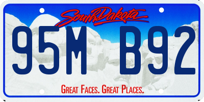 SD license plate 95MB92