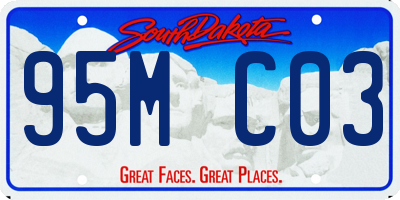 SD license plate 95MC03