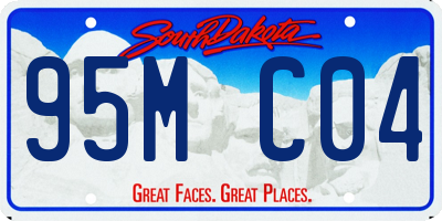 SD license plate 95MC04