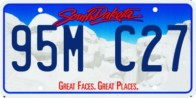 SD license plate 95MC27