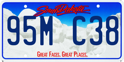 SD license plate 95MC38