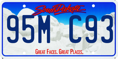 SD license plate 95MC93
