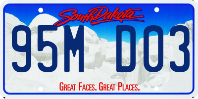 SD license plate 95MD03