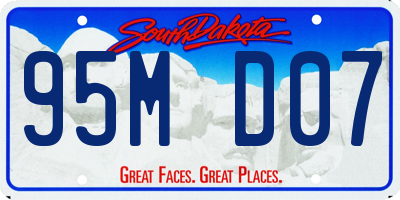 SD license plate 95MD07