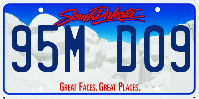 SD license plate 95MD09