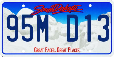 SD license plate 95MD13