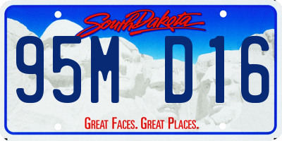 SD license plate 95MD16