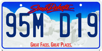 SD license plate 95MD19
