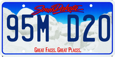 SD license plate 95MD20
