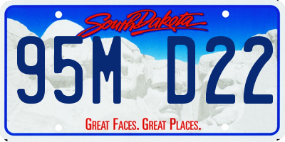 SD license plate 95MD22