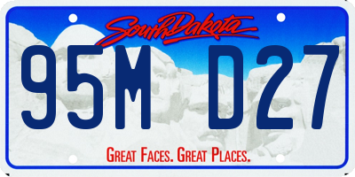 SD license plate 95MD27