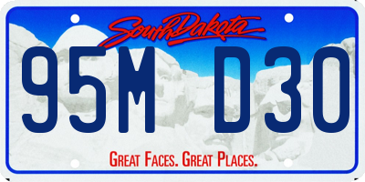 SD license plate 95MD30